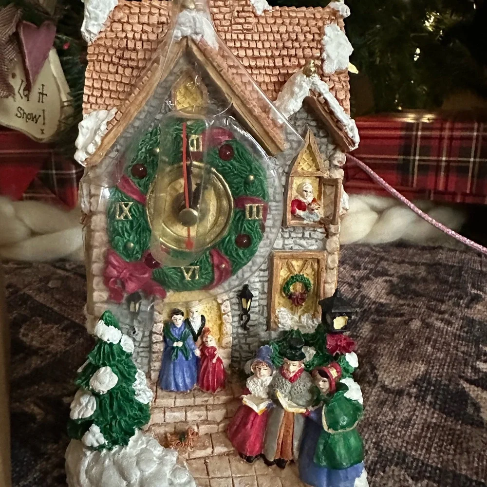Avon Musical Christmas Holiday Clock Tower Decoration - New - Picture 2 of 3